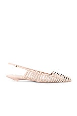 Valentino Garavani Rockstud Wispy Ballerina Flat in Rose Cannelle, view 1, click to view large image.