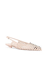 Valentino Garavani Rockstud Wispy Ballerina Flat in Rose Cannelle, view 2, click to view large image.