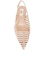 Valentino Garavani Rockstud Wispy Ballerina Flat in Rose Cannelle, view 4, click to view large image.