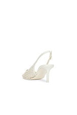 Valentino Garavani V Logo Moon Sling Back Pump in Ivory, view 3, click to view large image.
