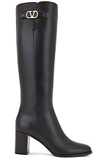 Valentino Garavani V Logo Signature Boot in Nero, view 1, click to view large image.