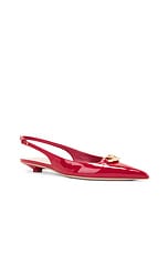 Valentino Garavani V Logo The Bold Edition Sling Back in Rosso V, view 2, click to view large image.