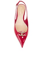 Valentino Garavani V Logo The Bold Edition Sling Back in Rosso V, view 4, click to view large image.
