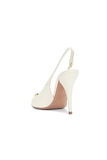 Valentino Garavani V Logo 100 The Bold Edition Pump Heel in Ivory, view 3, click to view large image.