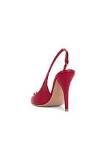 Valentino Garavani V Logo The Bold Edition Sling Back Pump in Rosso V, view 3, click to view large image.