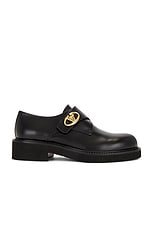 Valentino Garavani V Logo Locker Single Monk Shoe in Nero, view 1, click to view large image.