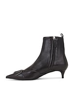 Valentino Garavani V Logo Signature Stretch Bootie in Nero, view 5, click to view large image.