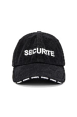VETEMENTS Securite Cap in Black | FWRD