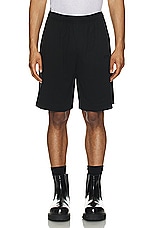 VETEMENTS Jersey Shorts in Black, view 5, click to view large image.