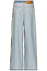 VETEMENTS Inside Out Big Shape Jeans in Blue, view 2, click to view large image.