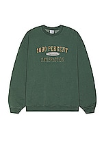 VETEMENTS 1000 Percent Sweatshirt in Police Green, view 1, click to view large image.