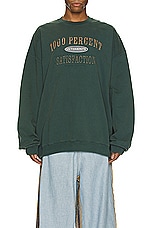 VETEMENTS 1000 Percent Sweatshirt in Police Green, view 4, click to view large image.