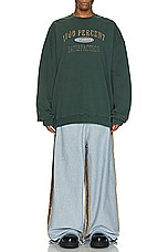 VETEMENTS 1000 Percent Sweatshirt in Police Green, view 5, click to view large image.