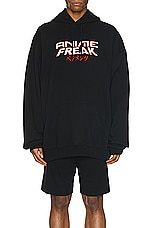 VETEMENTS Anime Freak Hoodie in Black, view 4, click to view large image.