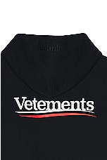 VETEMENTS Campaign Logo Hoodie in Black, view 3, click to view large image.