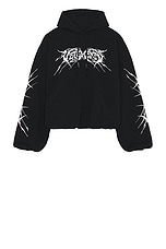 VETEMENTS ヴェトモン メタルパッチフーディ ブラック VETEMENTS 【ヴェトモン】PATCHED METAL HOODIE (UA65HD610B)