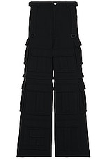 VETEMENTS Blackout Cargo Sweatpants in Black, view 1, click to view large image.