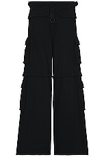 VETEMENTS Blackout Cargo Sweatpants in Black, view 2, click to view large image.