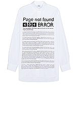 VETEMENTS Page Not Found Shirt in White, view 1, click to view large image.