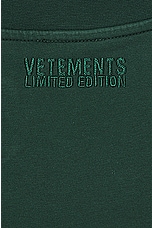 VETEMENTS Very Expensive T-shirt in Green, view 3, click to view large image.