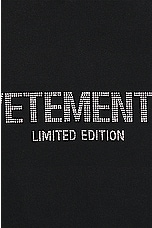 VETEMENTS Crystal Limited Edition T-shirt in Washed Black, view 3, click to view large image.