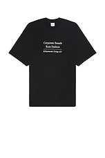 VETEMENTS Corporate Brands T-Shirt in Black, view 1, click to view large image.