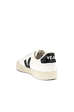 Veja Campo Sneaker in Extra White & Black, view 3, click to view large image.