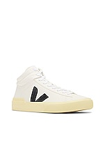Veja Minotaur Bastille Sneaker in Extra White & Black Butter, view 2, click to view large image.