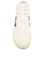 Veja Minotaur Bastille Sneaker in Extra White & Black Butter, view 4, click to view large image.