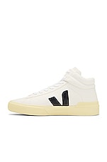 Veja Minotaur Bastille Sneaker in Extra White & Black Butter, view 5, click to view large image.