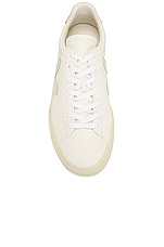 Veja Campo Sneaker in Extra White & Natural Suede, view 4, click to view large image.