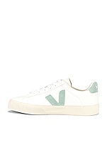 Veja Campo Sneaker in Extra White & Matcha, view 5, click to view large image.