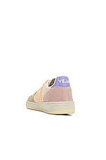 Veja V-10 Sneaker in Multicolor Peach, view 3, click to view large image.