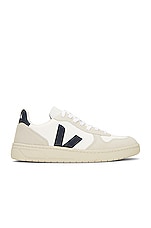 Veja V-10 B-Mesh in White & Nautico, view 1, click to view large image.