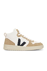 Veja V-15 Sneakers in Extra White, Nautico, & Almond, view 1, click to view large image.