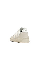 Veja V-10 Sneakers in White, Natural, & Pierre, view 3, click to view large image.