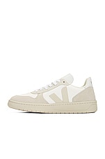 Veja V-10 Sneakers in White, Natural, & Pierre, view 5, click to view large image.