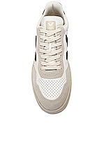 Veja V-90 Sneaker in Extra White & Cyprus, view 4, click to view large image.