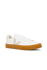 Veja Campo Sneaker In Extra White &amp; Natural in Extra White & Natural, view 2, click to view large image.