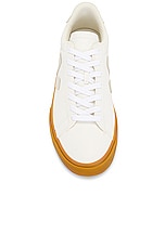 Veja Campo Sneaker In Extra White &amp; Natural in Extra White & Natural, view 4, click to view large image.