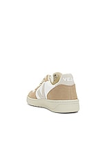 Veja V-10 Sneaker in Extra White, Natural & Sahara, view 3, click to view large image.