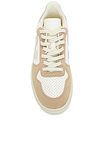 Veja V-10 Sneaker in Extra White, Natural & Sahara, view 4, click to view large image.