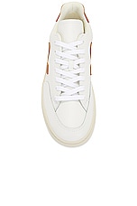 Veja V-12 Sneaker in Extra White & Camel, view 4, click to view large image.