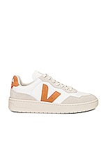 Veja V-90 Sneaker in Extra White & Umber, view 1, click to view large image.