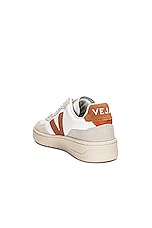 Veja V-90 Sneaker in Extra White & Umber, view 3, click to view large image.