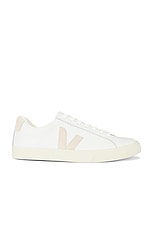 Veja Esplar Logo in Extra White & Sable, view 1, click to view large image.