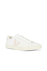 Veja Esplar Logo in Extra White & Sable, view 2, click to view large image.