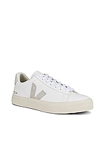 Veja Campo Sneaker in Extra White Natural Suede, view 2, click to view large image.