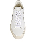 Veja Campo Sneaker in Extra White Natural Suede, view 4, click to view large image.