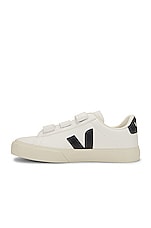 Veja Chromefree Leather Sneaker in Extra White & Black, view 5, click to view large image.